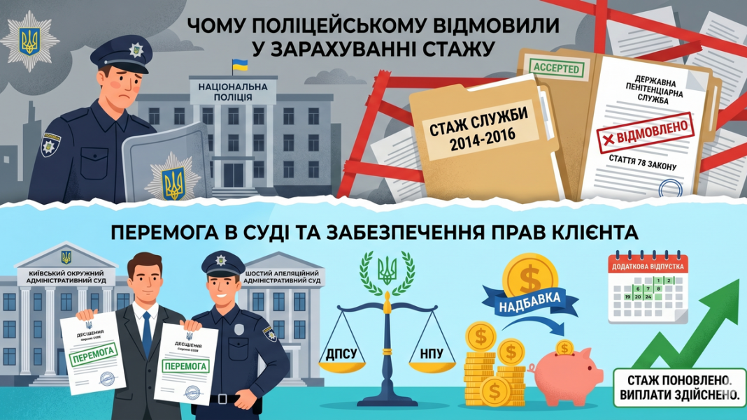Зараховано стаж роботи в поліції