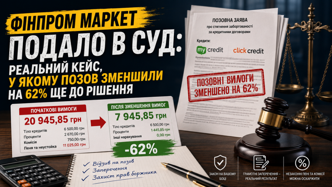 Позов від ФІНПРОМ МАРКЕТ про стягнення заборгованості за кредитом МФО — що робити боржнику