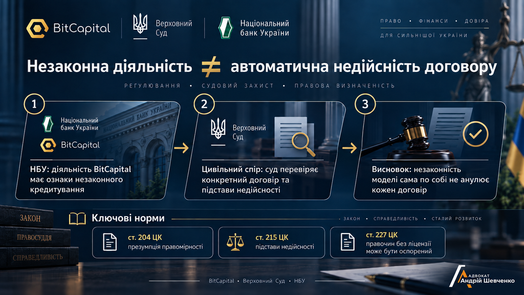 Біт Кепітал Верховний Суд — рішення щодо договору позики BitCapital у USDT