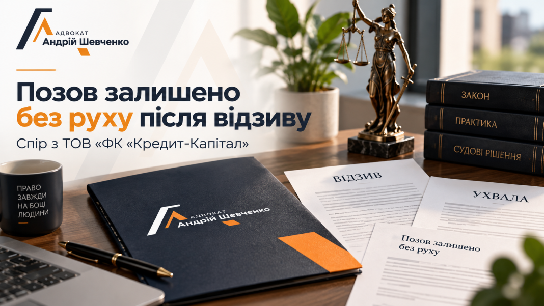 Позов Кредит-Капітал залишено без руху після відзиву адвоката